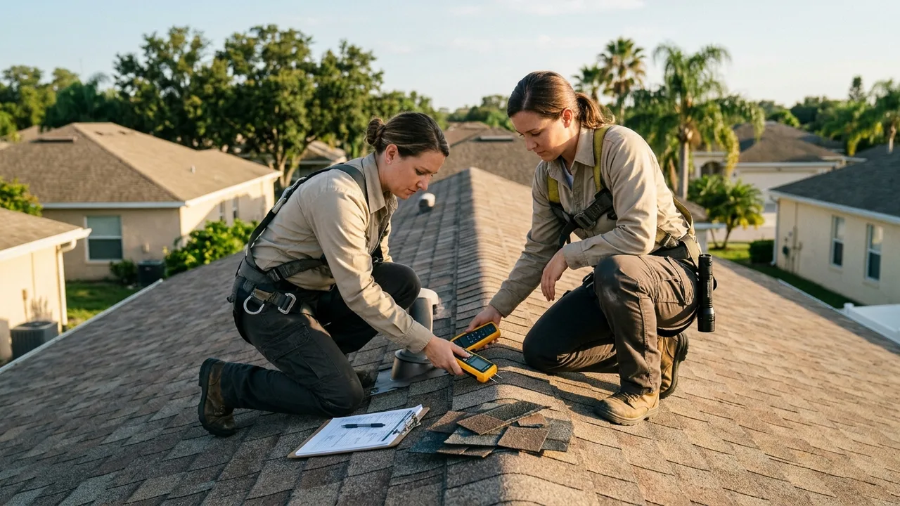 roof inspection documentation on a Tampa residential roof